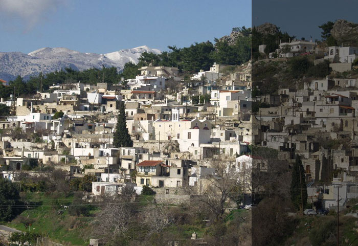 View from the east